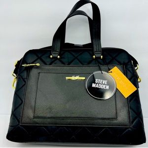 STEVE MADDEN “BSPACE WORK TOTE,”BLACK COLOR, COMPUTER STORAGE, 3 STORAGE AREAS